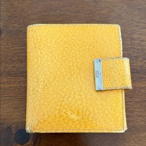 Gucci Mustard Wallet with Silver Trim